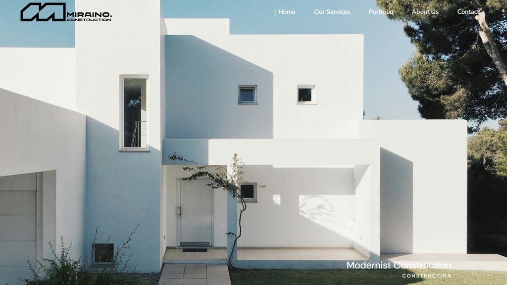 Miraino Construction website